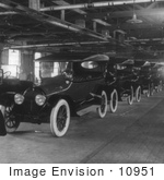 #10951 Picture Of Model T’S Completed In A Factory