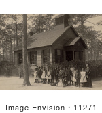 #11271 Picture Of African American School Children And Teacher