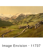 #11737 Picture Of A Village Near The Swiss Alps Bernese Oberland