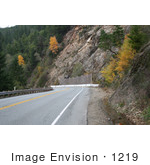 #1219 Picture Of A Landslip Area Beside An Oregon Highway