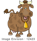 #12423 Happy Cow Clipart