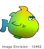 #12462 Rainbow Colored Fish Clipart by DJArt