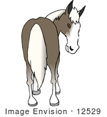 #12529 Horse Butt Clipart