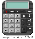 #12593 Calculator Clipart