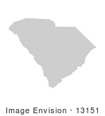#13151 Picture Of A Map Of South Carolina Of The United States Of America