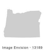 #13189 Picture Of A Map Of Oregon Of The United States Of America