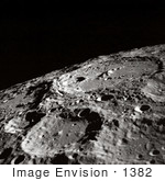 #1382 Photo Of The Terraced Wall Crater On The Surface Of The Moon
