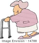 #14788 Senior Caucasian Woman Clipart