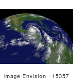 #15357 Picture Of Hurricane Dean East-Southeast Of Campeche Mexico