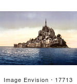 #17713 Picture Of Mont St Michel At High Tide Normandy France