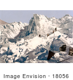 #18056 Picture Of Men Climbing The Mont Pers Glacier Upper Engadin Graubunden Switzerland