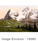 #18060 Picture Of Wengern Alp Monch And Eiger Mountains Bernese Oberland Switzerland