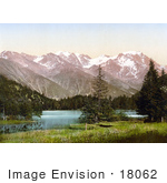 #18062 Picture Of A Forest Around Lake Champex Near The Swiss Alps Valais Switzerland