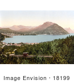 #18199 Photo Of The Village Of Porlezza On Lake Lugano Tessin Switzerland