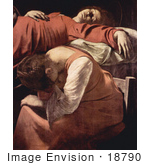 #18790 Photo Of A Woman Mourning At The Bedside During The Death Of The Virgin