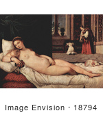 #18794 Photo Of A Beautiful Fine Art Nude Of A Reclined Woman By Tiziano Vecelli