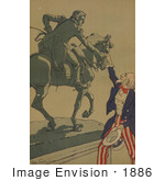 #1886 Uncle Sam Shaking Hands With The Marquis De Lafayette