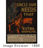 #1895 Uncle Sam Needs That Extra Shovelful