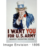 #1896 Uncle Sam - I Want You For Us Army