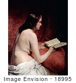 #18995 Photo Of A Beautiful Nude Woman Odalisque Reading A Book By Francesco Hayez