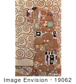 #19062 Photo Of A Woman And Man Embracing Surrounded By Spirals Fulfilment Or The Embrace By Gustav Klimt
