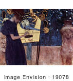 #19078 Photo Of A Woman Playing An Instrument Musique Die Musik Music Or The Music By Gustav Klimt