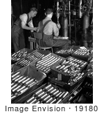 #19180 Photo Of Men Working In An Aluminum Factory Boring Holes In Armour