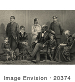 #20374 History Stock Photo Of The 20th American President James Garfield And Family
