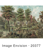 #20377 Historical Stock Photo Of The Home Of General Ulysses S Grant St Louis County Missouri
