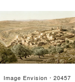 #20457 Historical Stock Photography Of The City Of Bethany Holy Land Jerusalem