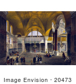 #20473 Stock Photography Of The Gallery And Imperial Tribune Of The Hagia Sophia