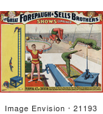 #21193 Stock Photography Of Jugglers And Contortionists Performing For The Great Forepaugh And Sells Brothers