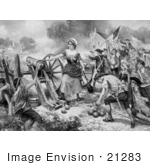 #21283 Stock Photography Of Molly Pitcher Firing A Cannon At The Battle Of Monmouth During The Battle Of Monmouth Of The American Revolutionary War 1778