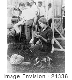 #21336 Stock Photography Of Gladys Louise Smith Known As Mary Pickford Knitting For The Red Cross
