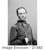 #21382 Historical Stock Photography Of William T Sherman Seated With One Hand Inside His Jacket