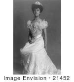 #21452 Stock Photography Of Alice Roosevelt Longworth Seated In A Gorgeous Ball Gown In 1902