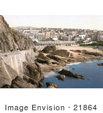 #21864 Historical Stock Photography Of The Beach And City Buildings Ilfracombe In Devon England
