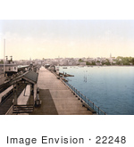 #22248 Historical Stock Photography Of The Ryde Esplanade Railway Station In Ryde Isle Of Wight England Uk
