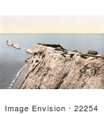 #22254 Historical Stock Photography Of The Needles On Alum Bay Isle Of Wight England Uk