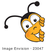 23047-clip-art-graphic-of-a-honey-bee-cartoon-character-peeking-around-a-corner-by-toons4biz.jpg