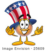 #25609 Clip Art Graphic Of A Patriotic Uncle Sam Character With Welcoming Open Arms