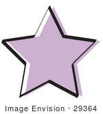 #29364 Royalty-Free Cartoon Clip Art Of A Purple Star Shape