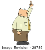 #29789 Clip Art Graphic Of A Pissed Businessman Flipping People Off