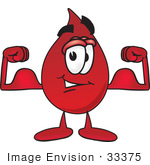 http://www.imageenvision.com/150/33375-clip-art-graphic-of-a-transfusion-blood-droplet-mascot-cartoon-character-flexing-his-arm-muscles-by-toons4biz.jpg
