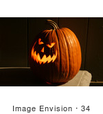 #34 Halloween Picture Of A Scary Carved Pumpkin