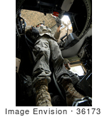 #36173 Stock Photo Of A Soldier Securing His Turret During A Mounted Patrol Through Baghdad Iraq
