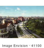 #41100 Stock Photo Of Homes On The Circle In Brooklyn New York