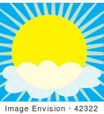 #42322 Clip Art Graphic Of A Partly Cloudy Sunny Sky