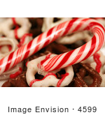 #4599 Candy Cane And Chocolate Pretzels