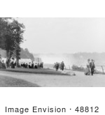 #48812 Royalty-Free Stock Photo Of People Strolling At Prospect Point Park Niagara Falls
